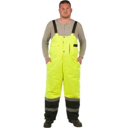 OLD TOLEDO BRANDS Utility Pro Hi-Vis Lined Bib Overall, Class E, 4XL, Yellow UHV500X-4X-Y